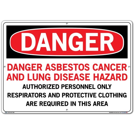 Vestil Aluminum Composite Sign, 14-1/2" H, 20-1/2" W Composite, Rectangle, SI-D-46-E-AC-130 SI-D-46-E-AC-130